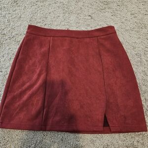 Elegant Burgundy Women's Skirt